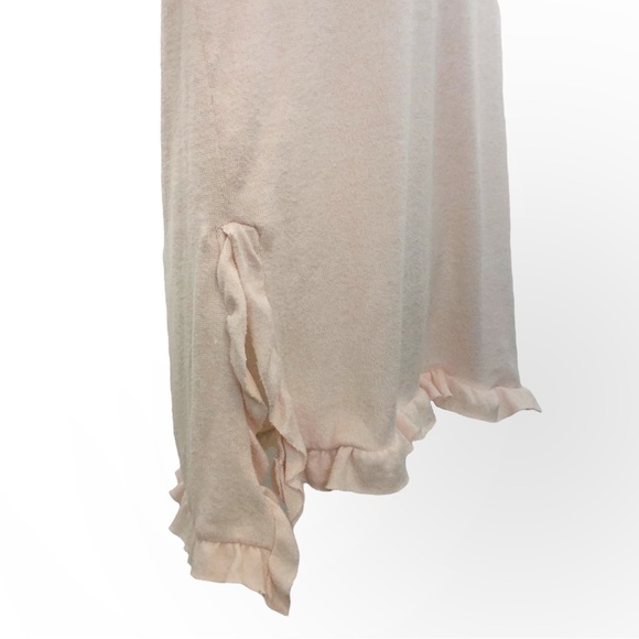 Jessica Simpson Pale Pink Ruffle Hem Tunic Top XL - Picture 2 of 10